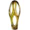 21" Orange Glass Abstract Ombre Cutout Sculpture